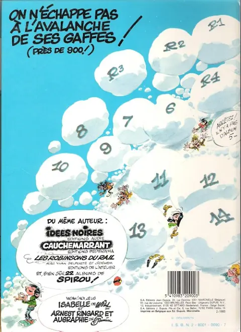 Verso de l'album Gaston Tome 8 Lagaffe nous gâte