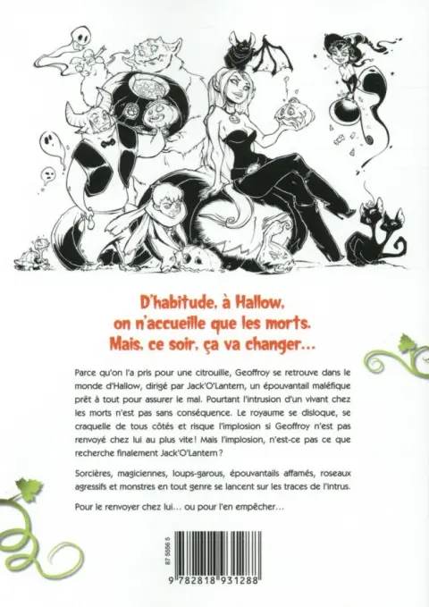 Verso de l'album Hallow Tome 1 La dernière nuit d'Halloween