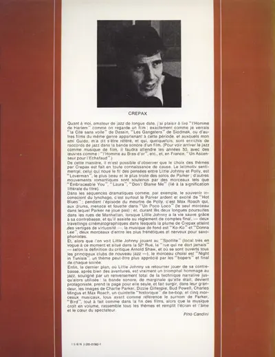 Verso de l'album Un homme - une aventure Tome 8 L'Homme de Harlem