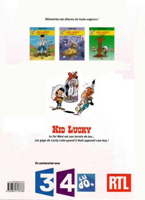 Verso de l'album Kid Lucky Tome 1 L'apprenti cow-boy
