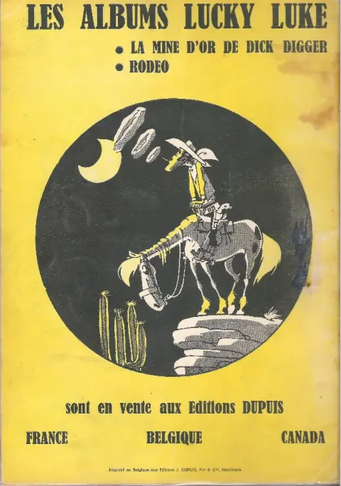 Verso de l'album Lucky Luke Tome 3 Arizona