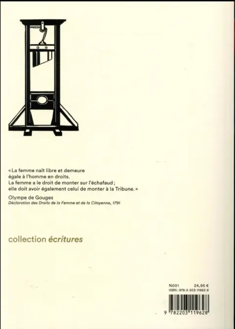 Verso de l'album Olympe de Gouges