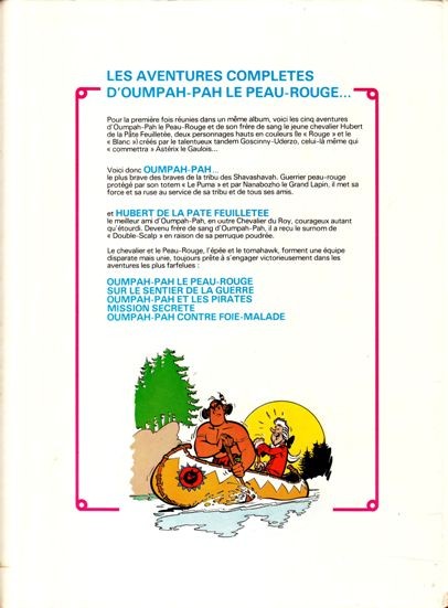 Verso de l'album Oumpah-Pah Les aventures complètes d'Oumpah-Pah