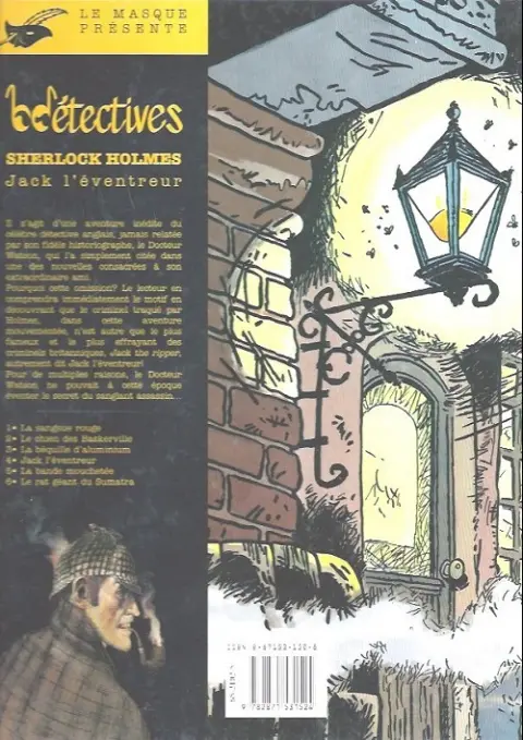 Verso de l'album Sherlock Holmes Tome 4 Jack l'éventreur