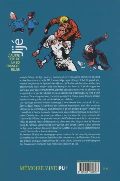 Verso de l'album Jijé - L'autre père de la BD franco-belge