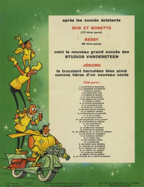 Verso de l'album Jérôme Tome 37 Le mystère de la route nationale
