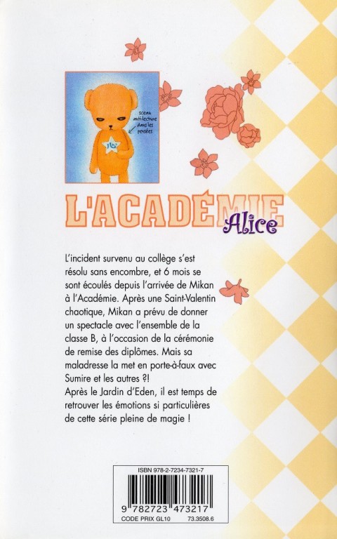 Verso de l'album L'Académie Alice 13