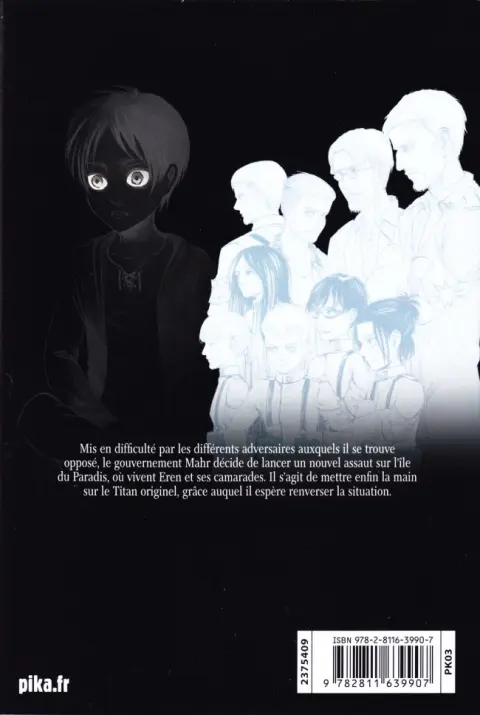 Verso de l'album L'Attaque des Titans 24