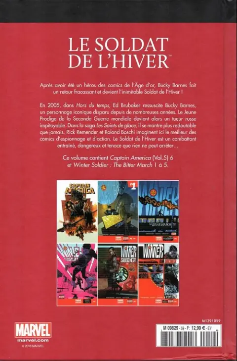 Verso de l'album Le meilleur des Super-Héros Marvel Tome 59 Le soldat de l'hiver