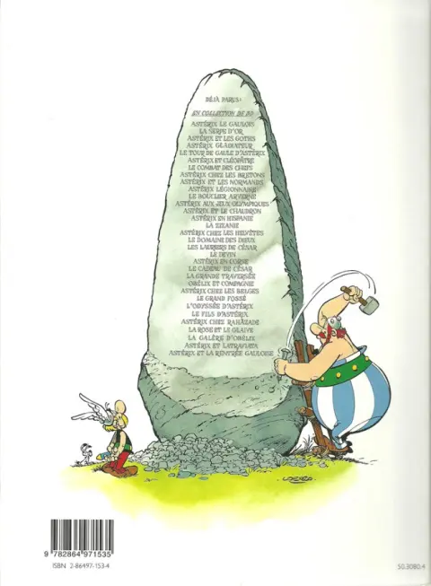 Verso de l'album Astérix Tome 32 Astérix et la rentrée gauloise