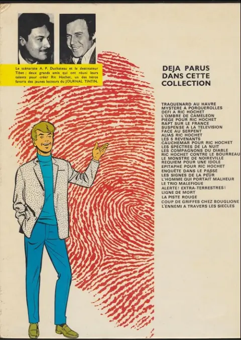 Verso de l'album Ric Hochet Tome 11 Cauchemar pour Ric Hochet
