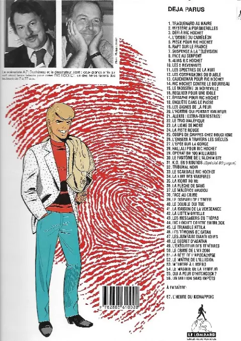 Verso de l'album Ric Hochet Tome 51 La bête de l'apocalypse