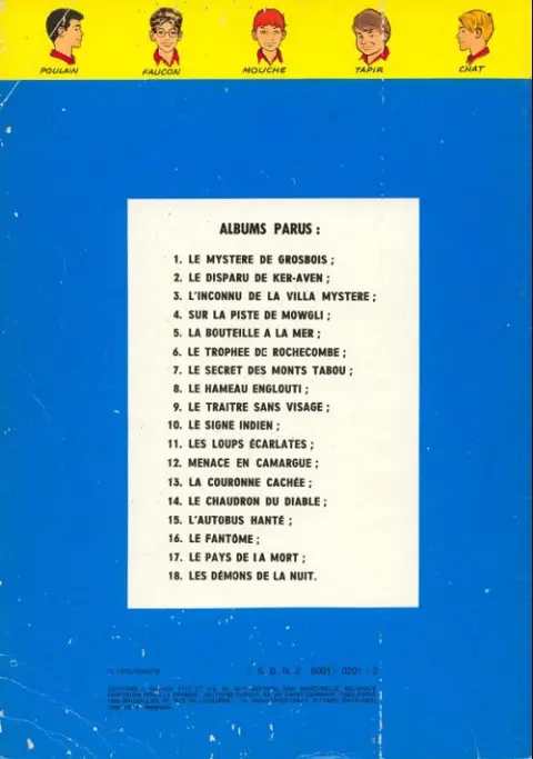 Verso de l'album La Patrouille des Castors Tome 11 Les loups écarlates