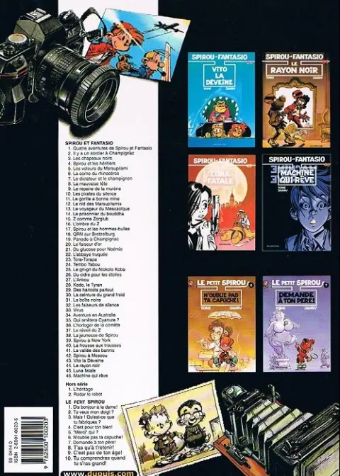 Verso de l'album Spirou et Fantasio Tome 18 QRN sur Bretzelburg