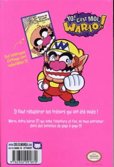 Verso de l'album Yo ! C'est moi, Wario ! 1