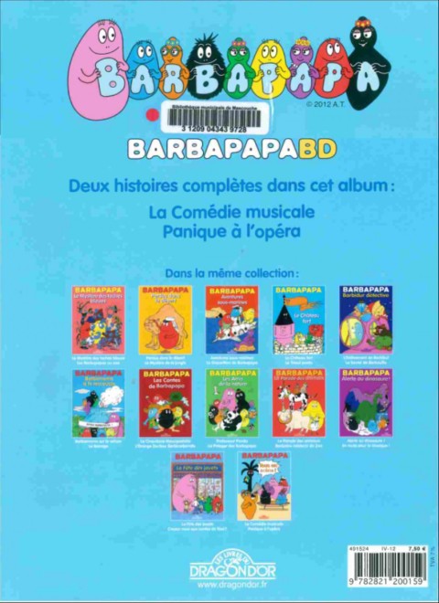 Verso de l'album Barbapapa Tome 12 Tous en scène !