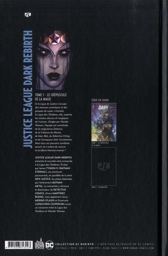 Verso de l'album Justice League Dark Rebirth Tome 1 Le Crépuscule de la magie
