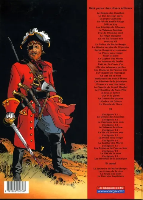 Verso de l'album Barbe-Rouge Tome 32 L'ombre du démon
