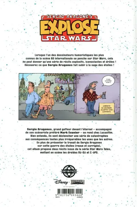 Verso de l'album Sergio Aragonès explose Star Wars