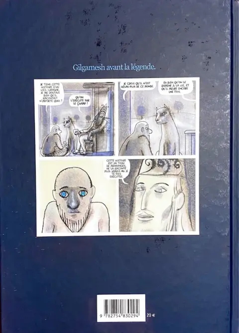 Verso de l'album Les amants de Shamhat La véritable histoire de Gilgamesh