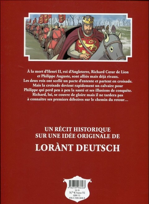 Verso de l'album Les fauves Tome 1 Richard Cœur de Lion