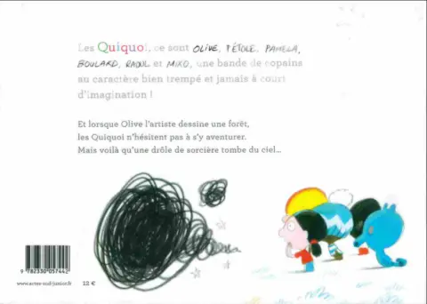 Verso de l'album Les quiquoi Les Quiquoi et l'étrange sorcière tombée du ciel
