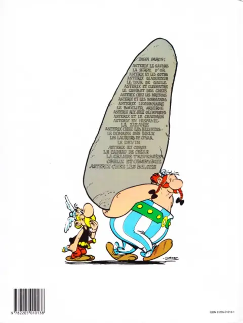Verso de l'album Astérix Les 12 Travaux d'Astérix