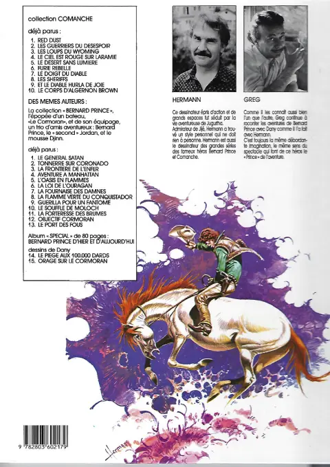 Verso de l'album Comanche Tome 3 Les loups du Wyoming