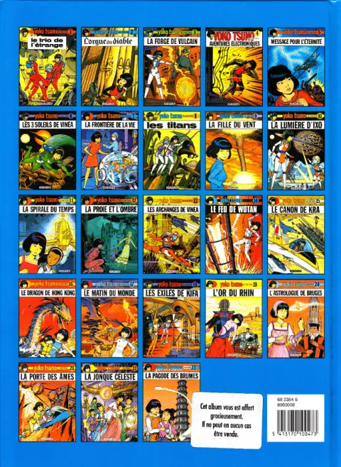 Verso de l'album Yoko Tsuno Tome 13 Les archanges de Vinéa