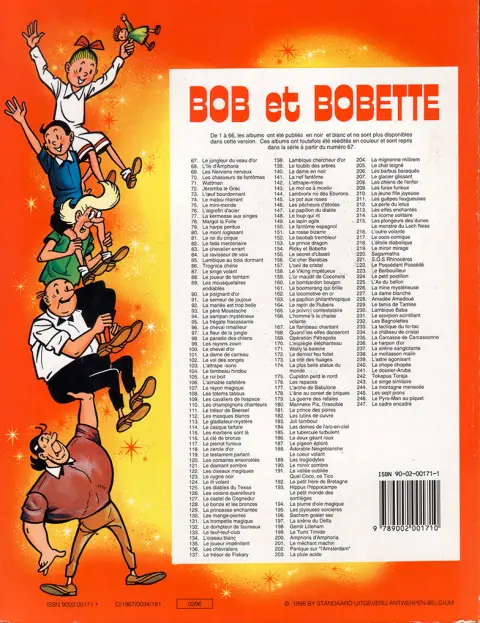 Verso de l'album Bob et Bobette Tome 78 Margot la folle