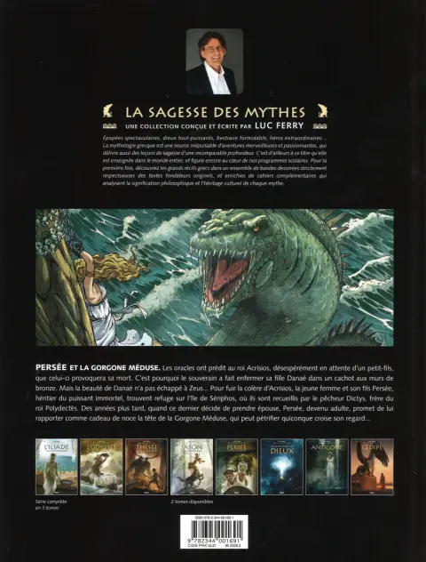 Verso de l'album Persée et la Gorgone Méduse