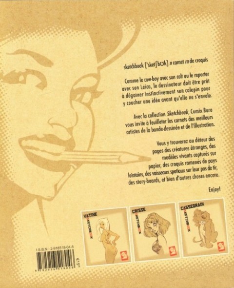 Verso de l'album Sketchbook - Comix Buro Sketchbook Vatine
