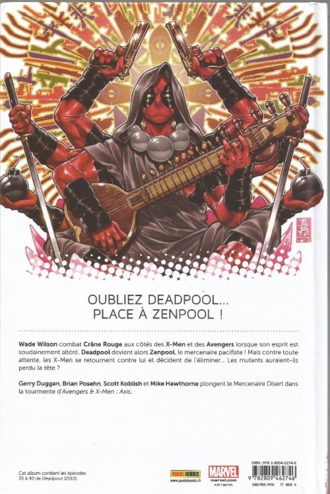 Verso de l'album Deadpool Tome 7 L'Axe du Mal