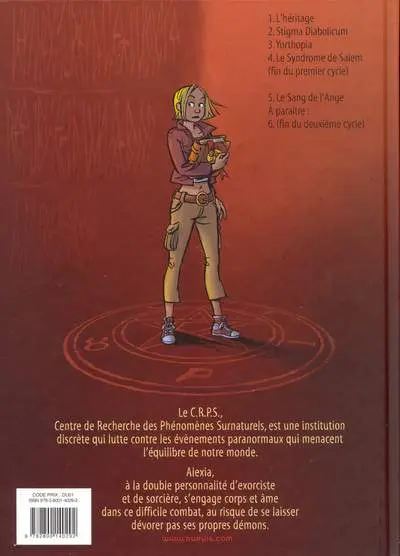 Verso de l'album Les Démons d'Alexia Tome 5 Le Sang de l'Ange