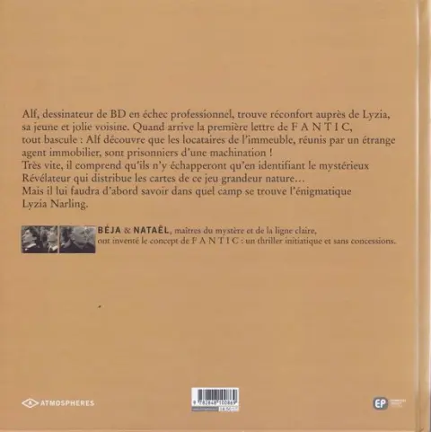Verso de l'album Fantic Livre I Amnésia
