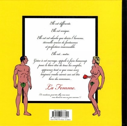 Verso de l'album La Femme Leçons de choses