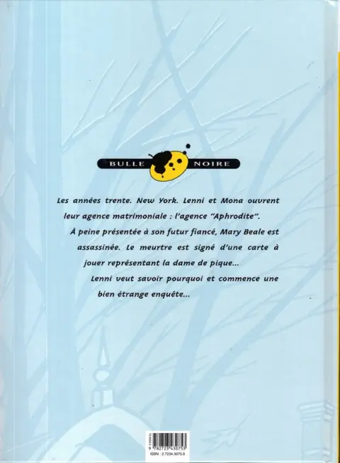 Verso de l'album Les Filles d'Aphrodite Tome 1 Mort à la carte