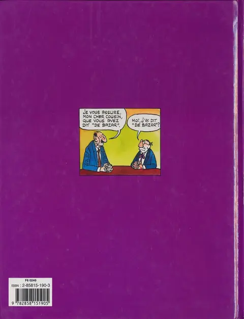 Verso de l'album Georges et Louis romanciers Tome 2 Introduction à la psychologie de bazar
