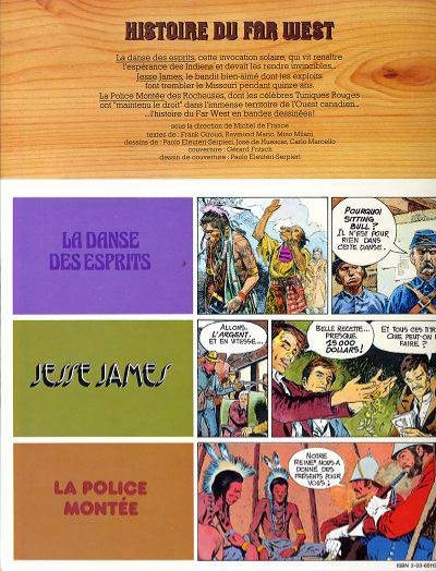Verso de l'album Histoire du Far West Tome 7 La danse des esprits / Jesse James / La police montée