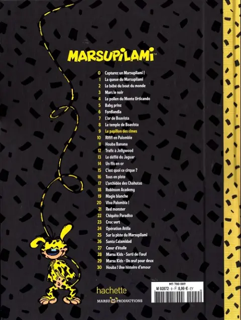 Verso de l'album Marsupilami Tome 9 Le papillon des cimes