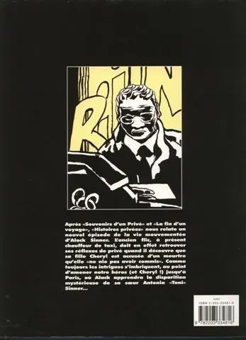 Verso de l'album Alack Sinner Tome 6 Histoires privées
