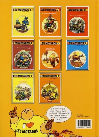 Verso de l'album Les Motards Tome 9 Les motos de panurge