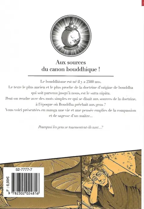 Verso de l'album Les Mots de Bouddha