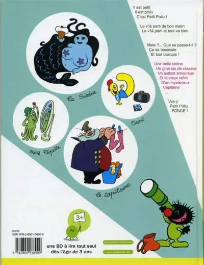 Verso de l'album Petit Poilu Tome 1 La sirène gourmande