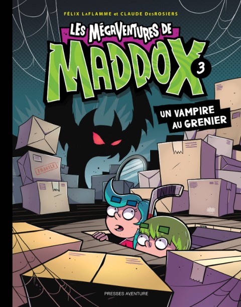 Couverture de l'album Les mégaventures de Maddox Tome 3 Un vampire au grenier