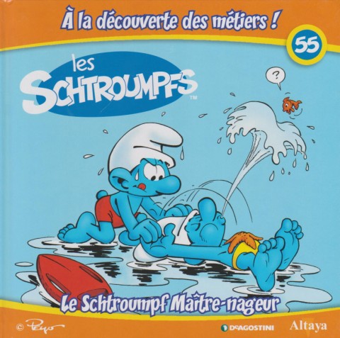 Couverture de l'album Les schtroumpfs - À la découverte des métiers ! 55 Le Schtroumpf Maître-nageur