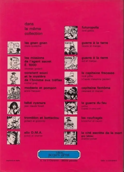 Verso de l'album Submerman Tome 1