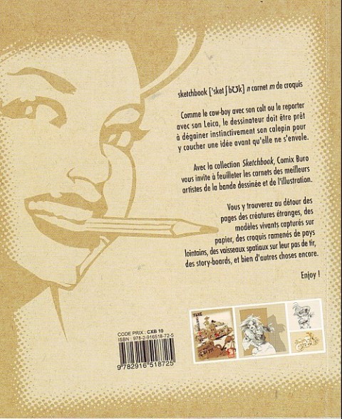 Verso de l'album Sketchbook - Comix Buro Sketchbook Fane