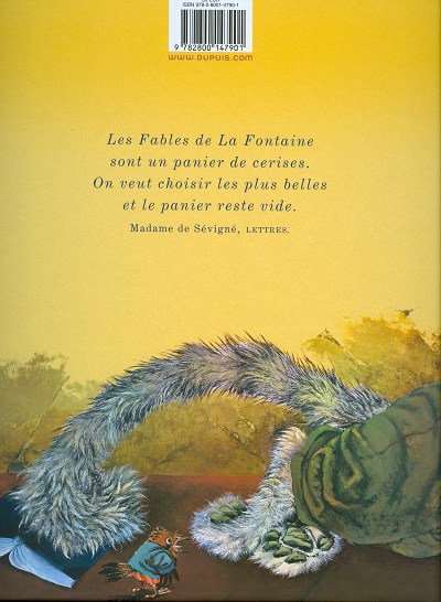 Verso de l'album Les Fables de La Fontaine illustrées par Hausman