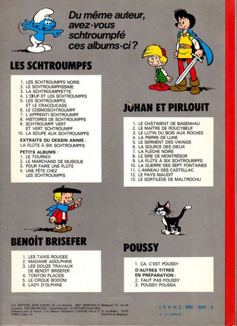 Verso de l'album Benoît Brisefer Tome 5 Le cirque Bodoni